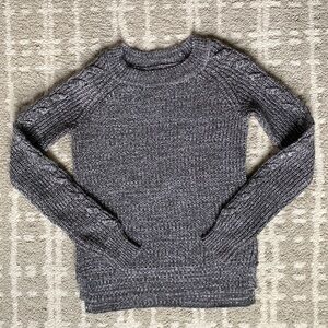 •SO• Long Sleeve Knit Braided Sleeve Sweater